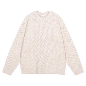 
GLOBAL WORK sweater for men and women, 25 new winter style, round neck loose couple style sweater 581034