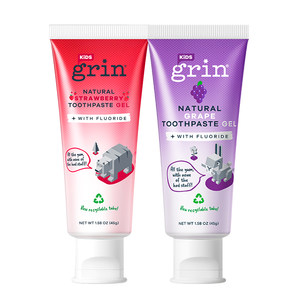 grin children's toothpaste 0 to 3 fluoride-free baby - 3 to 6 fluoride anti-moth toothpaste for 6 to 12 years old baby special toothpaste
