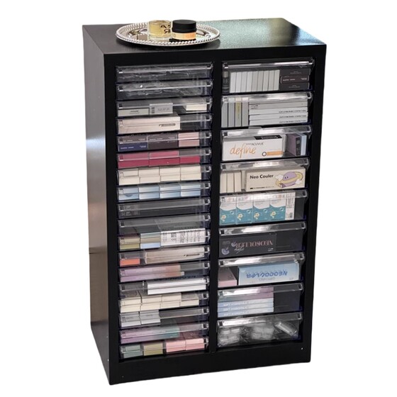 a4 nail art storage cabinet flat-bottomed drawer-type nail polish file cabinet makeup baking multi-layer storage and finishing cabinet steel