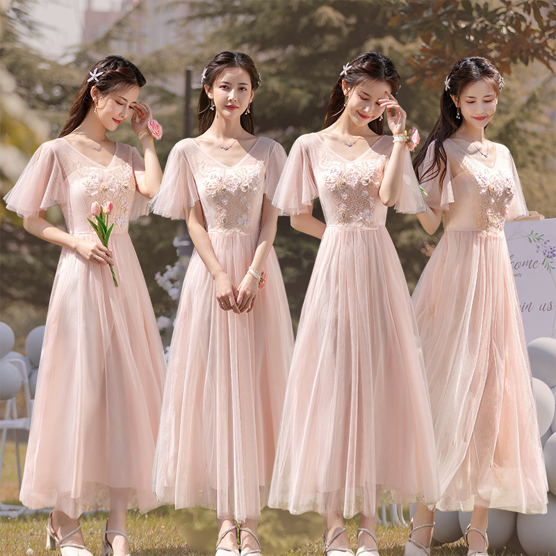 Advanced bridesmaid dress, evening dress, high-end, Chinese style, for bridesmaid