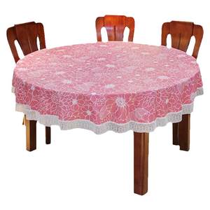Large round table cloth waterproof oil -proof washing thick plastic round table cloth dining table fabric anti -hot desktop INS wind and luxurious
