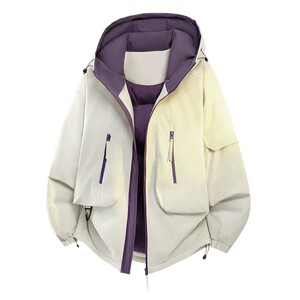 
VIISHOW cotton coat men's trendy brand casual hooded thickened warm coat simple, comfortable and versatile couple style coat