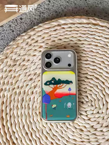 Whimsical Tree & Blue Mushroom Surreal iPhone Case for iPhone 17, iPhone 17 Pro and iPhone 17 Pro Max
