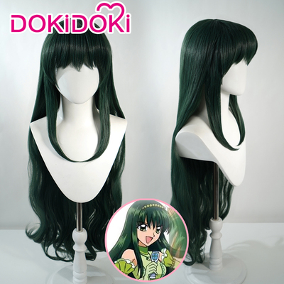taobao agent Dokidoki spot mermaid's melody cos cave courtyard Lina cosplay wigs of dark green wavy long hair