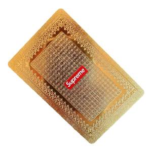 
Supreme high-value playing cards, metal thickened plastic waterproof gold creative personality trend anti-fold PVC hard