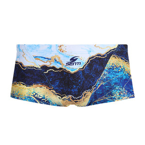 South Korea SENTI professional training men's short flat -angle swimming trunks fashion low -waist sports men's swimsuit anti -chlorine swimming trunks