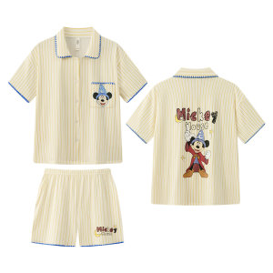 
Gongdie [cool type] Disney Mickey couple pajamas for women in summer short-sleeved modal cotton men's home clothes