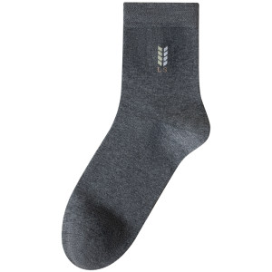 
Langsha pure cotton socks men's sports summer mid-tube socks new style all-cotton Zhuji sweat-absorbent and deodorant men's thin stockings