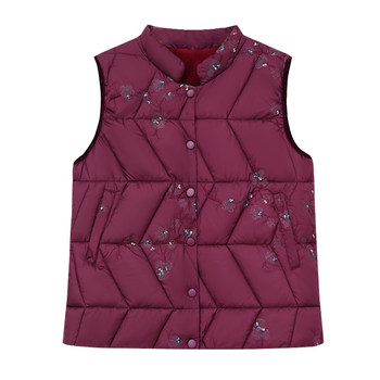 
Plus size embroidered velvet vest for women, loose sleeveless down cotton mother's wear for middle-aged and elderly people, thickened and warm