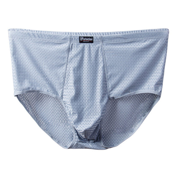 Ice silk mesh pants mesh mesh men's triangle fat plus fertilizer increase size 200*0.5kg300 shorts head summer breathable

