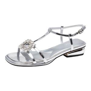 
Aokang women's shoes 2026 summer fashion sandals square toe high-end mid-back empty commuting skirt sandals