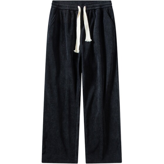 
Matyou corduroy pants men's spring and autumn plus velvet loose straight sports pants casual trousers trendy