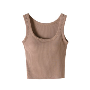 
2026 new summer style I-shaped outer camisole women's inner wear with breast pads, bra-free bottoming underwear, summer tops and autumn