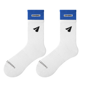 
Zimo thin summer socks men fake two-piece stockings double-layer double-color splicing medium-tube socks pure cotton sports trend ins