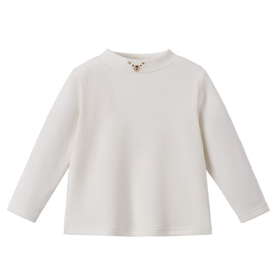 
[Antibacterial and Temperature Locking] Children's Long Sleeve T-Shirt 6 Baby Autumn and Winter Warm Tops Boys Half Turtle Collar Girls Bottoming Shirts
