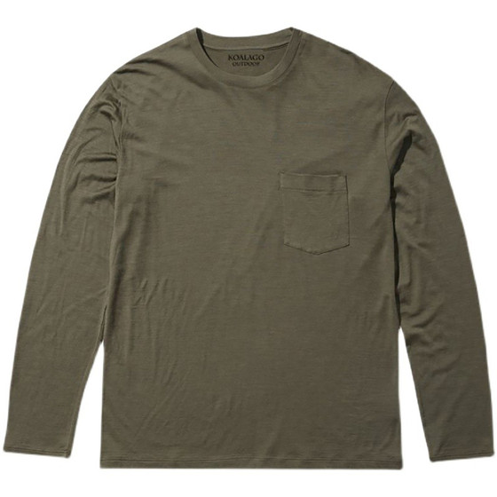 
Men's and women's spring and summer Merino wool organic cotton quick-drying Merino long-sleeved sweatshirt hiking outdoor casual clothing