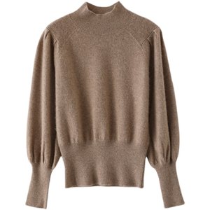 
25 new cashmere sweater for women with half turtleneck 100% pure cashmere sweater for women with solid color short knitted base shirt pullover