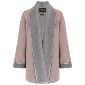 
COCOBELLA reversible temperament commuting short wool coat shell embroidered woolen coat WL3016