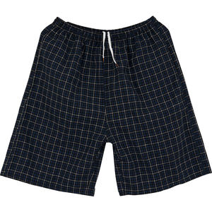 Middle -aged and elderly pure cotton plaid shorts men's five -point beach pants loose home casual big pants sports walking pants head