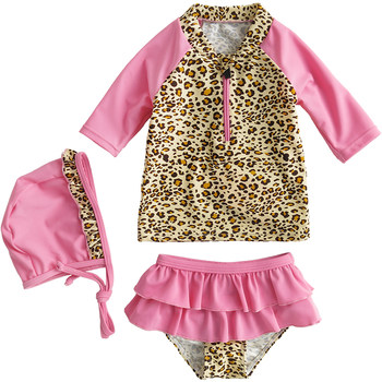 Children's swimsuit girls, baby, foreign qi sunscreen, leisure, skirt, fast -drying hot spring surfing sunscreen swimsuit
