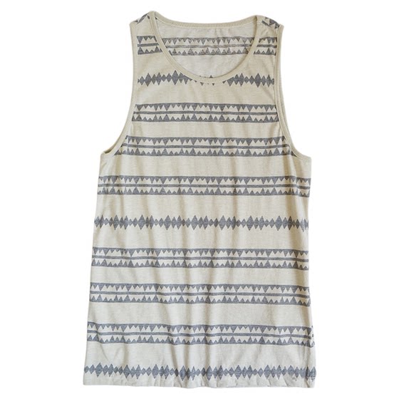 Men's Summer Quick Drying Sweat Tank Top Sports Sweat Absorbing Japanese Casual Men's Round Neck Sleeveless T-shirt Stripe 8537