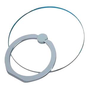 Mobile phone case ring buckle mobile phone bracket transparent crystal ring 360 degree rotary paste desktop metal finger buckle male and female finger buckle glass mobile phone ring buckle people desktop support frame