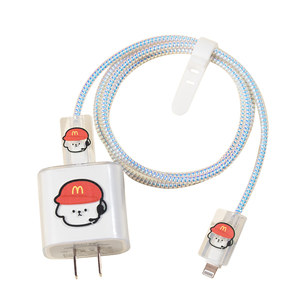 
McDonald's puppy Apple data cable protective case suitable for 20/40W charger protective case cute iPhone17/16 charging cable protective rope cartoon 15 mobile phone cable winder to prevent breakage