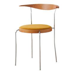 Medieval style retro solid wood dining chair horn chair backrest chair