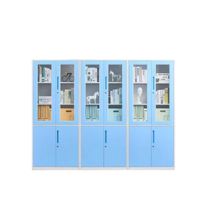 Office file cabinet file voucher color iron push and pull crack single section glass sliding door drawer storage narrow low cabinet
