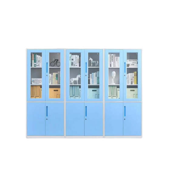 Office file cabinet file voucher color iron push and pull crack single section glass sliding door drawer storage narrow low cabinet