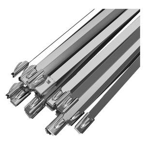 
304 stainless steel cable tie 4.6mm self-locking metal cable tie tightener bridge binding belt outdoor marine high temperature resistant