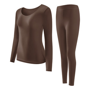 
Sun Yi's same herbal primary color thermal underwear for women's thin invisible skin bottom skin beauty clothes for hot autumn clothes for autumn pants set