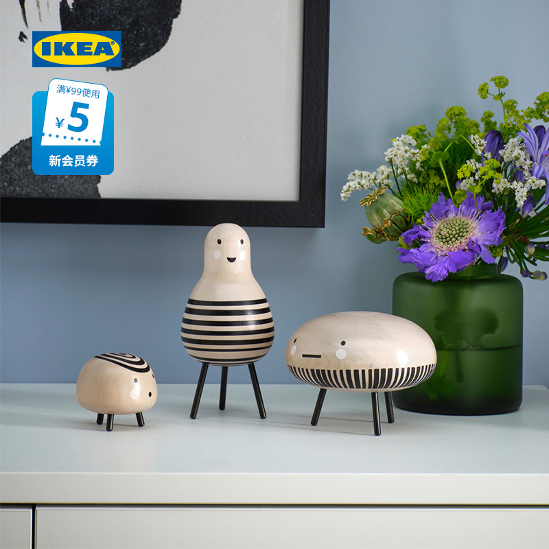 IKEA宜家DVARGTALL达维塔人物装饰品客厅装饰摆件创意装饰玩偶