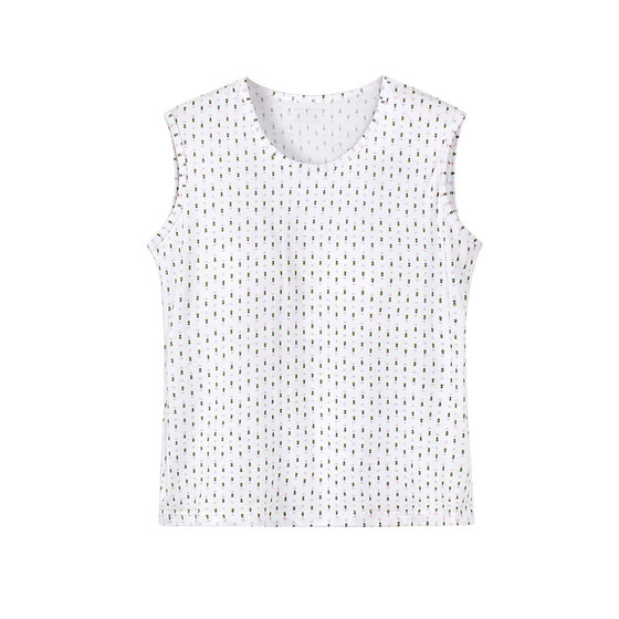 
Anti-bulge vest for middle-aged and elderly people, pure cotton summer with breast pads, no need to wear bra, mother's underwear, old lady's undershirt