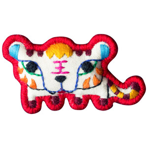 Wang's hand creation twelve zodiac handmade embroidery brooch, original cartoon creative retro cute fabric girl