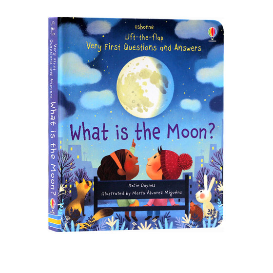 英文原版 What is the Moon 月亮是什么 Usborne Lift the flap Very First Questions and Answers科普认知翻翻书 幼儿英文启蒙