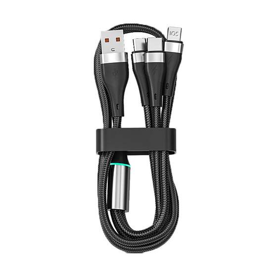 Charger Line Sanheye Data Cable One Drags Three Super fast charge mobile phones Divided into three -headed car multi -function TPYEC suitable for Apple Huawei Xiaomi vivo Android 12IPHONE tablet ipad ipad ipad
