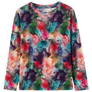 
Spring new inner wear long-sleeved thin sweater short niche printed pure wool sweater round neck bottoming shirt for women