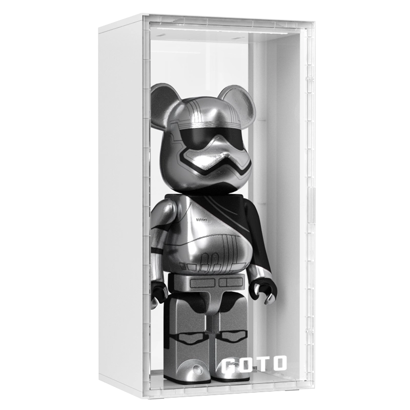 GOTO暴力熊潮玩收納盒潮玩聲控燈光展示盒球鞋玩具收納塑膠盒暴力熊專用
