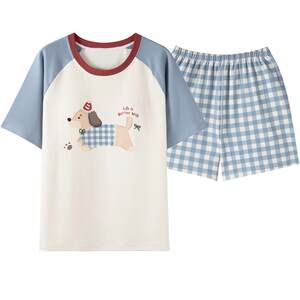 
Pajamas women's summer short-sleeved shorts summer 2026 new women's thin cotton fabric 100 cotton home clothes