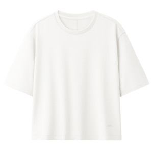 
Jiaoxia women's breathable cotton T-shirt spring and summer new outdoor sports high elastic wear-resistant right shoulder versatile slim short sleeves