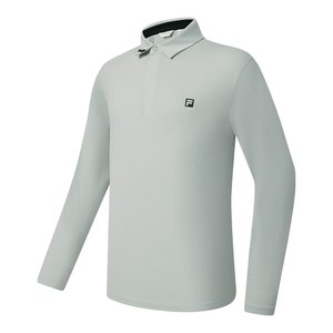 FILA official men's knitted long-sleeved POLO shirt 2025 autumn new golf sports sun protection top
