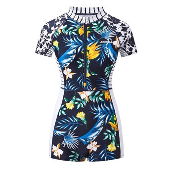 AXESEA one-piece flat horn swimsuit women's conservative