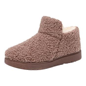 Winter warm plus velvet thickened fashionable snow boots non-slip women's cotton shoes indoor home plush high-top soft cotton slippers