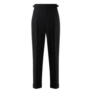 Cultum Slim Pure Black Single Fold West Pants Men's Business Leisure Wedding Banquet Groom Tas Duo Duke Pants