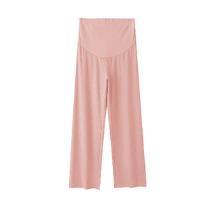
Maternity wide-leg pants, summer thin ice silk outer wear, large size loose slimming nine-minute leggings, summer wear for pregnant mothers