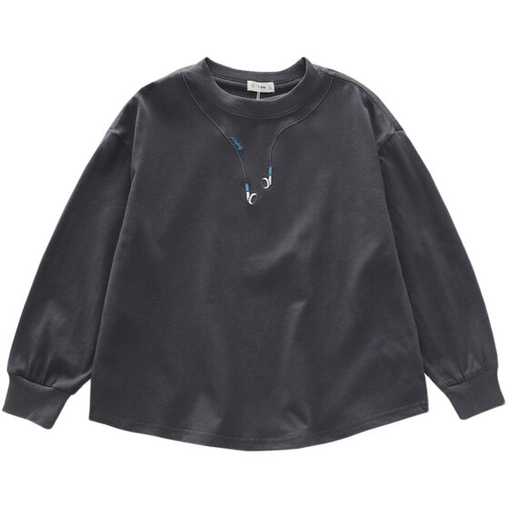 
Boys' round neck long-sleeved T-shirt 2026 spring new children's pure cotton all-match bottoming shirt medium and large children's casual trendy t-shirt
