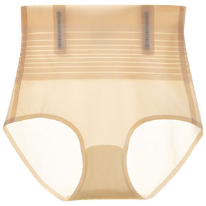 Abdominal pants Summer thin ladies ice silk no trace middle waist, small belly artifact ultra high waist panties lift hips, hips, waist