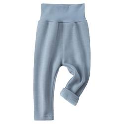 Autumn and winter trousers with velvet, high waist, belly protection and warmth