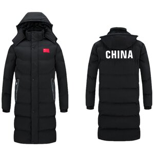 NASA sports coat men and women training down cotton jacket winter training children's sports plus long body courtyard plus velvet cotton coat